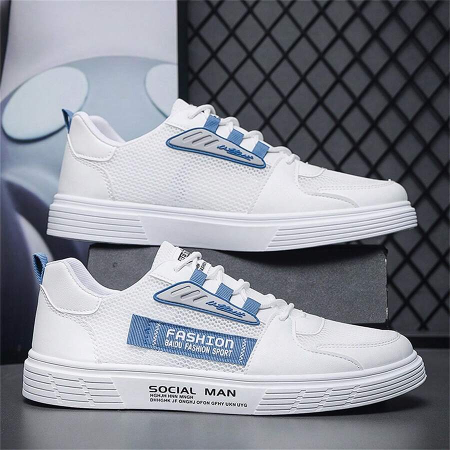 2025 New Summer Men's Breathable Hollow Mesh Casual Sneakers, Korean Fashion Versatile Cloth Shoes, Suitable For Teens Summer Casual, Outdoor Athletic, Vacation Travel, Graduation Gifts, Birthday Dress Accessories