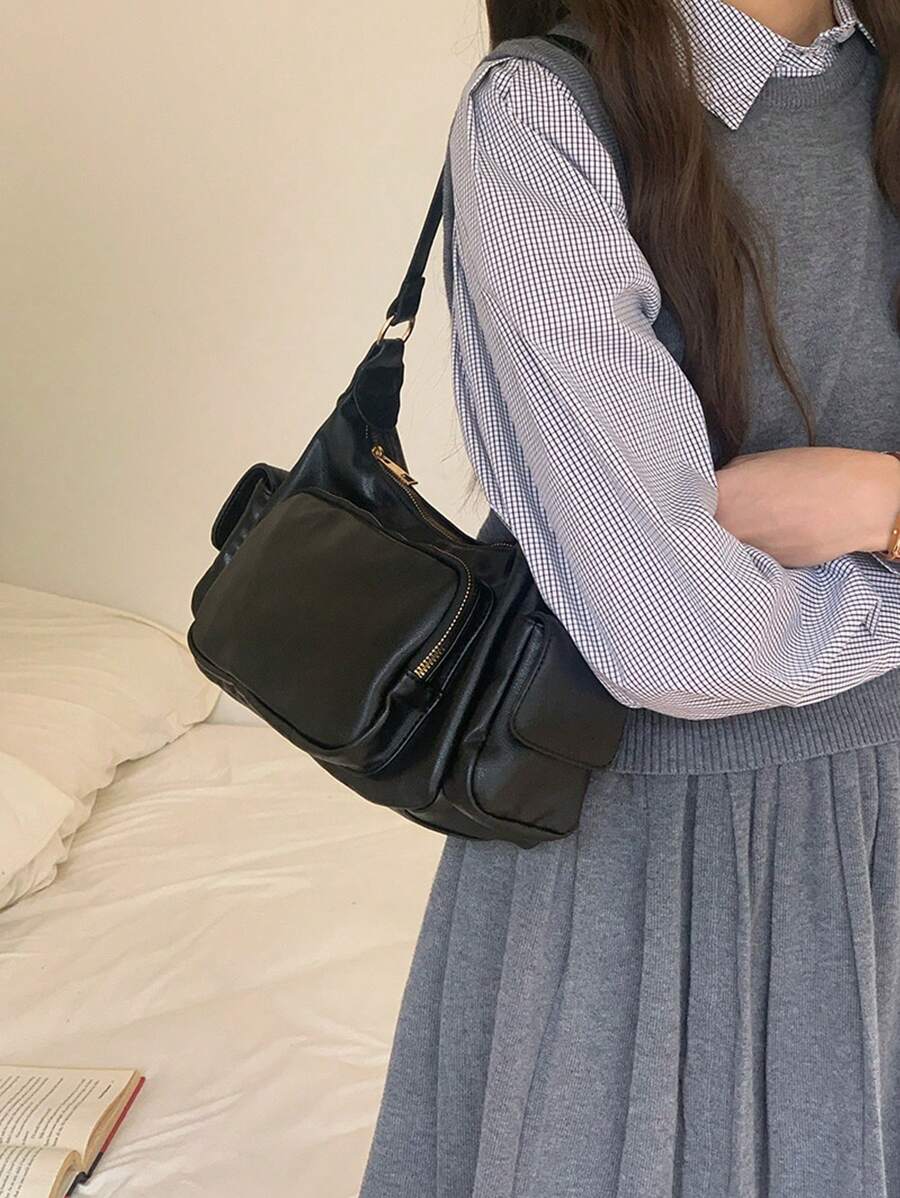Nuevo bolso de mano vintage de alta gama y estilo elegante para motocicleta, bolso de hombro cruzado de motocicleta punk para ir y venir