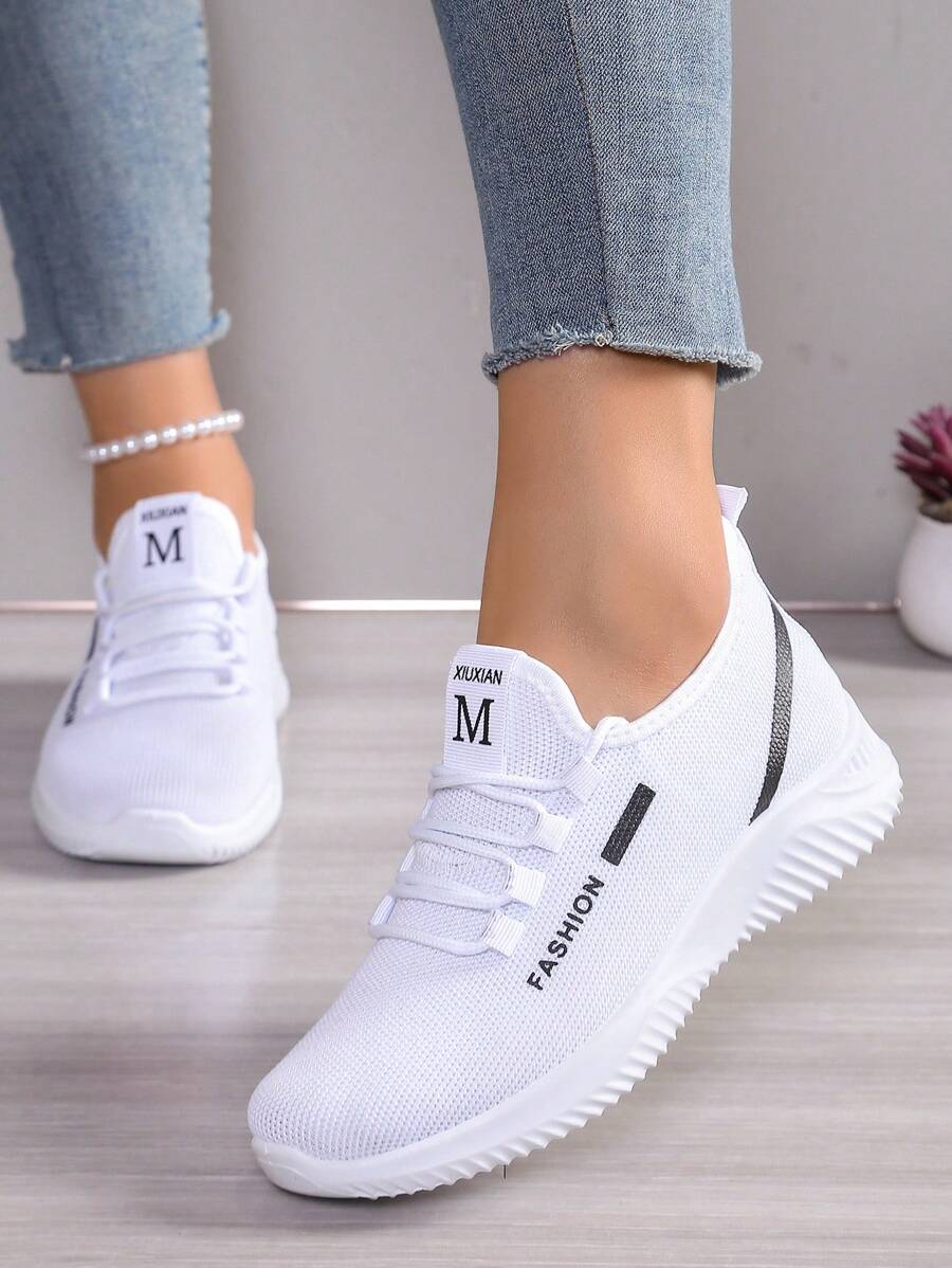 Women's Summer Breathable Mesh Sneakers, Anti-Slip Soft Sole Comfortable Athletic Walking Shoes, Lightweight Running Shoes, Versatile For Spring And Autumn