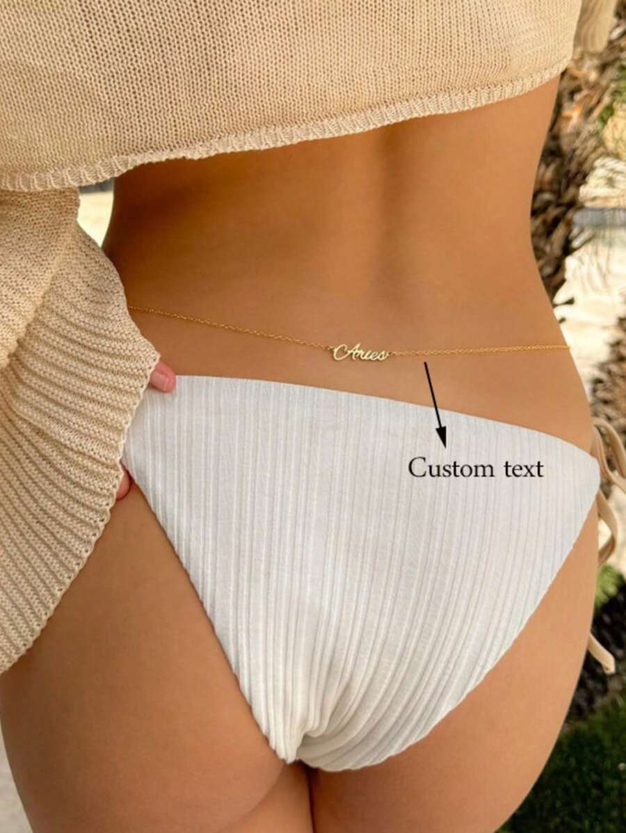 Cadena de cintura personalizada con nombre de acero inoxidable para mujeres, cadena de Body sexy, circunferencia de cintura de 70 cm, joyería de Body personalizada, capa de cadena de vestidos de cintura, mejor regalo para la dama de honor, boda, mejor amiga