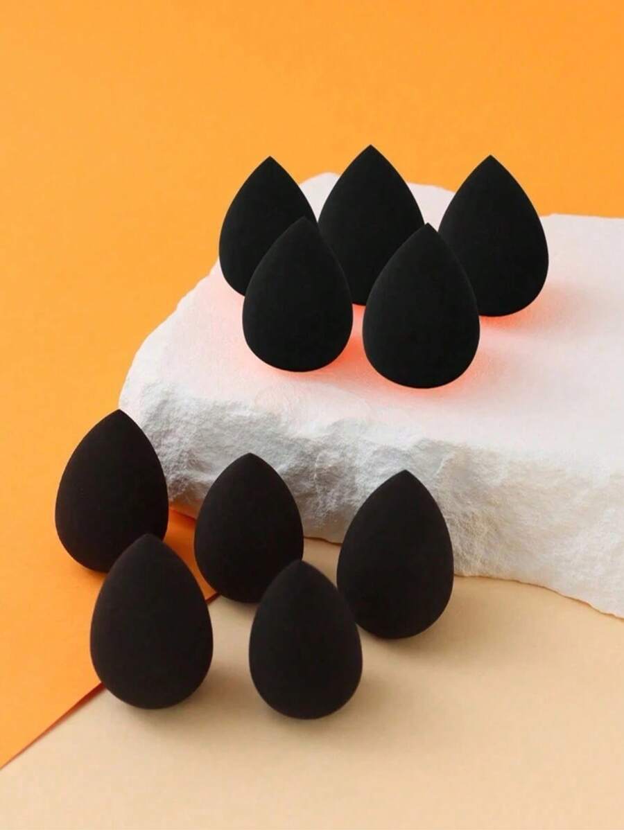 Large Size Black Makeup Sponge, Soft & Fine Texture, Suitable For Liquid Foundation Application & Concealing, Works For All Skin Types, Great Gift For Christmas & New Year