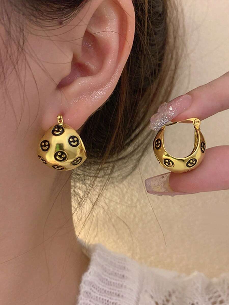 1 Pair Vintage Style Earrings, Unique Design High-End Ear Pendant, Retro Elegant Earrings, Fashion Personalized Jewelry For Women