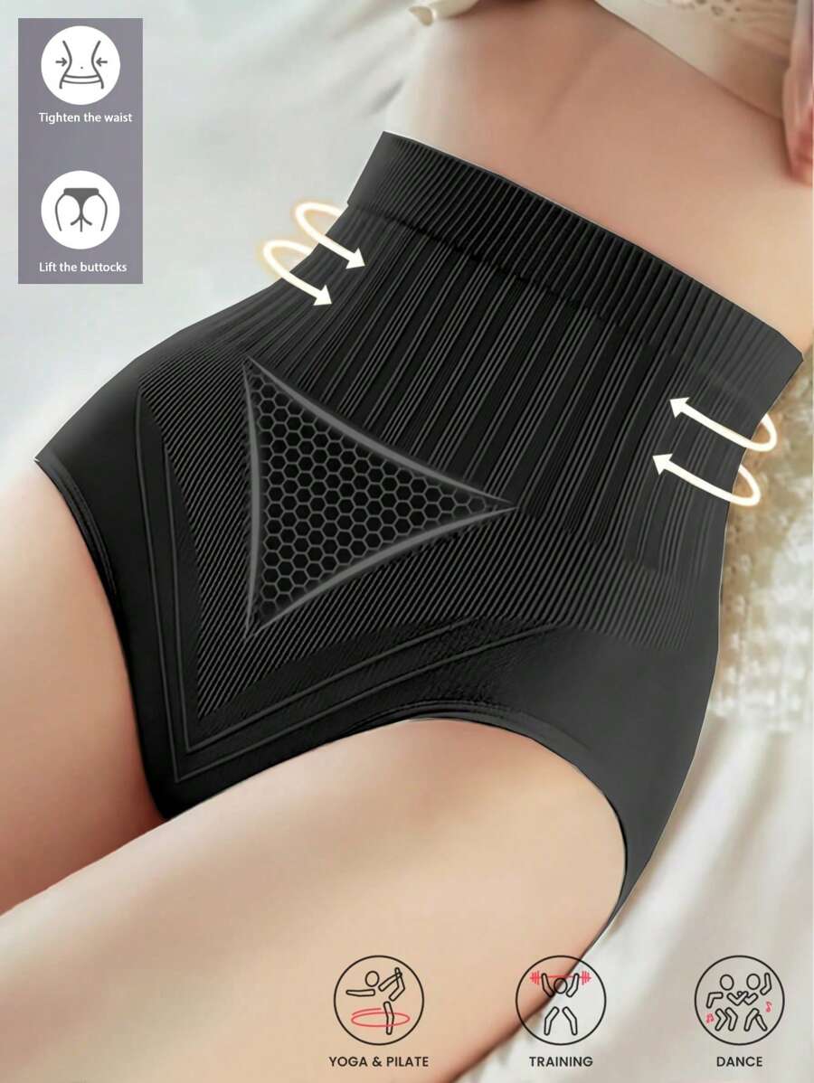 1pc Seamless High Waist Slimming Sports Pants, Postpartum Shaping Belly Control Shorts, Waist Trainer Leggings, Sculpting Butt Lifting Tights, Comfortable Shapewear Pants, Elastic Waist Cincher, Powerful Body Shaping Gym Accessories Belly Slimming Girdles, Lumbar Girdles Belly Slimming Corset