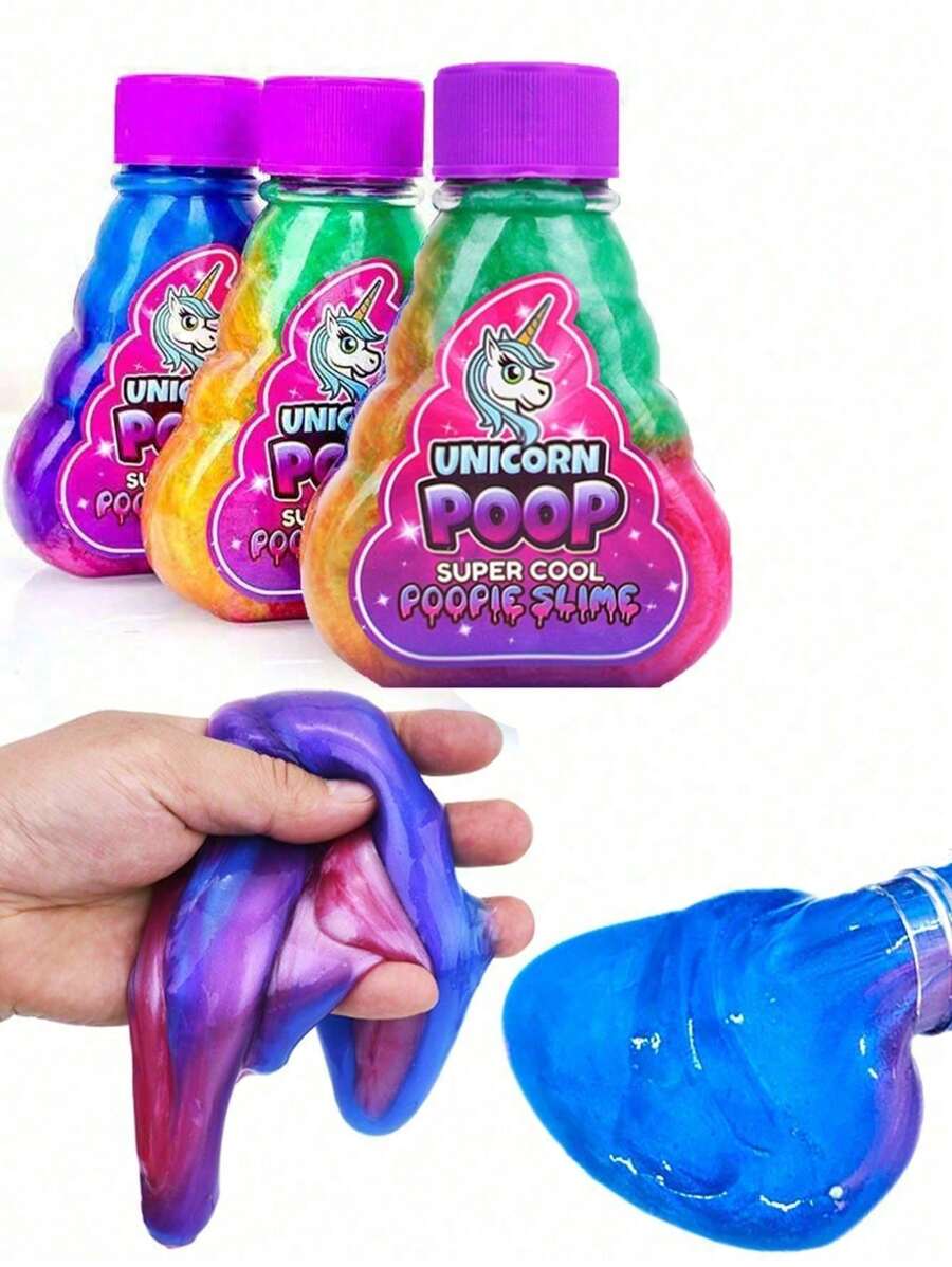 Slime galaxie de couleurs aléatoires - Assortiment de faveurs de fête licorne, slimes colorés, jouets anti-stress, décorations DIY - Pack de fête - Remplissage de sac-cadeau - Kit de slime galaxie arc-en-ciel marbré