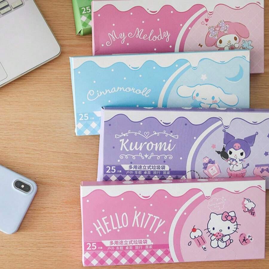 Sanrio Sanrio Inspired Cute Cartoon Desktop Storage Pouch, Organizer Bag For Desk, Dorm