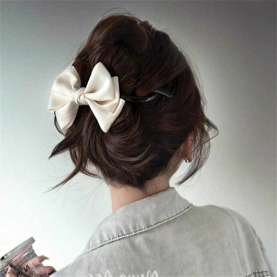1pc Retro Versatile Bow Hair Clip, Sophisticated Twist Barrette For Women, 2025 New Design
