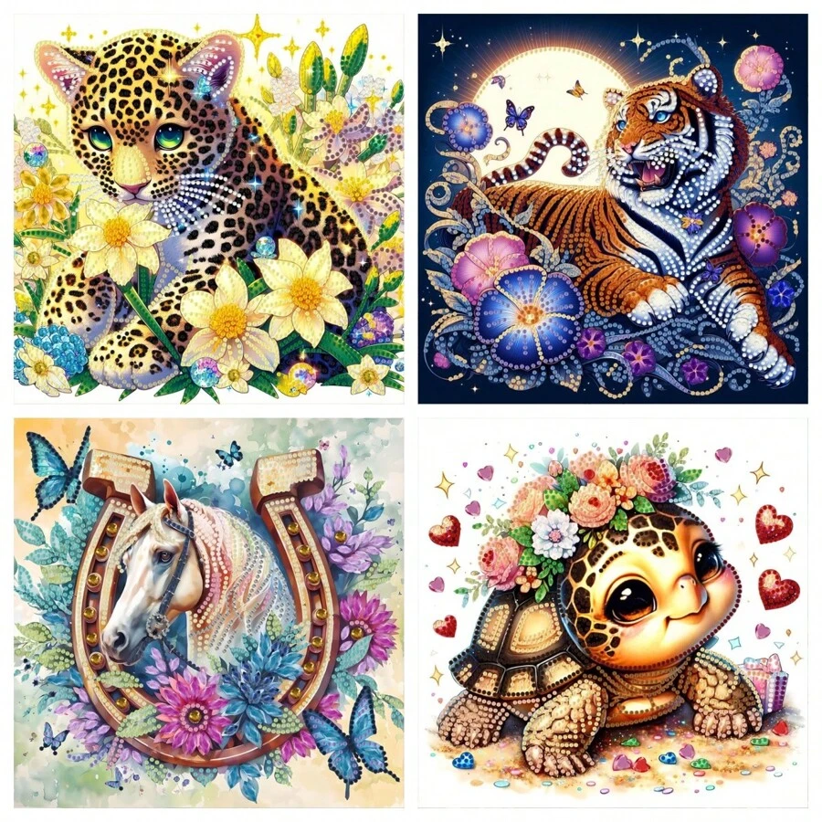 1 kit de peinture de diamants 5D de rêve DIY - ensemble d'artisanat en mosaïque acrylique vibrant avec des diamants asymétriques, convient pour la décoration murale de la maison ou comme cadeau de la Saint-Valentin