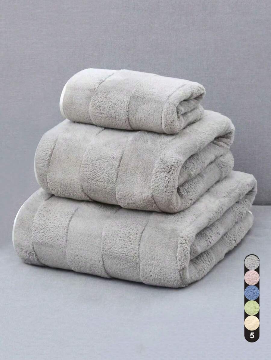 Juego de toallas de baño y de mano de terciopelo Taff de diseño de patrón de cuadrícula extendida, suaves y cómodos, absorbentes de agua y de secado rápido, para secar el cabello y el Body, con barra para toallas, para uso doméstico, baño, lavado de cara, lavado de manos, decoración de otoño, decoración de baño para fiestas, de vuelta a la escuela para salón de belleza, baño del hogar