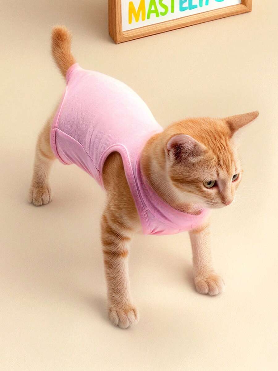1pc Pet Recovery Suit For Cats And Small Dogs, Soft Material, Prevents Licking And Unwanted Mating, Protects Pet Privacy