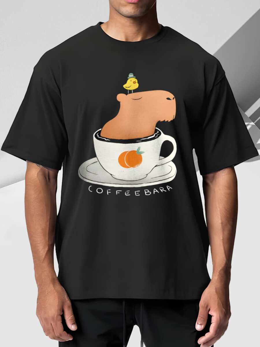 Guinea Pig Creative T-Shirt Soaked In A Cup (1Pcs 220g Heavy Cotton Tee)