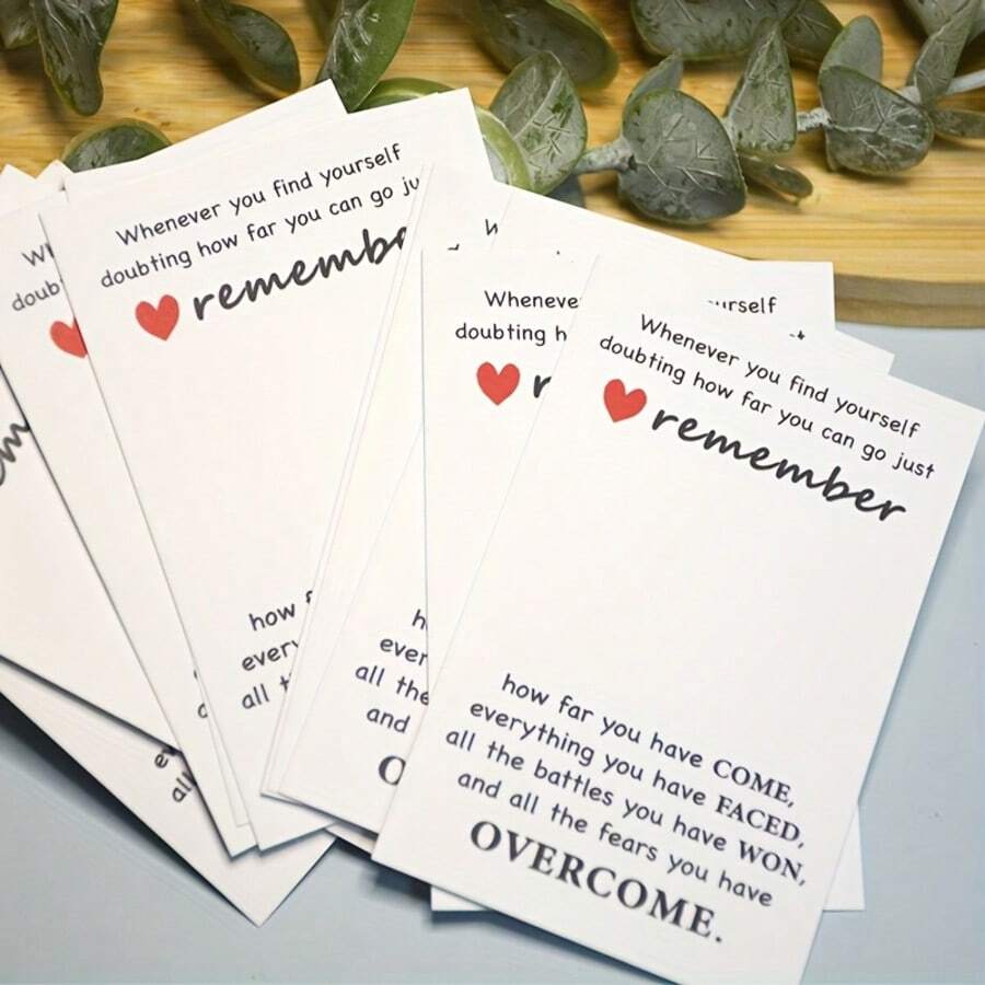 10/30pcs/Pack Encouragement Greeting Cards, Motivational Pocket Cards - Inspirational Quotes, English Motivational Phrases, For Friends And Family, Good Luck Cards