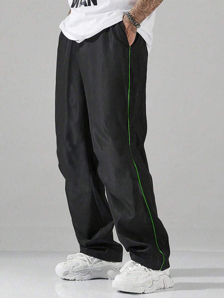1 pieza Pantalones casuales sueltos para hombres, aptos para primavera/verano, playa, vacaciones, uso diario, entrenamiento, actividades al aire libre, fitness, correr, versátil y de moda para la calle