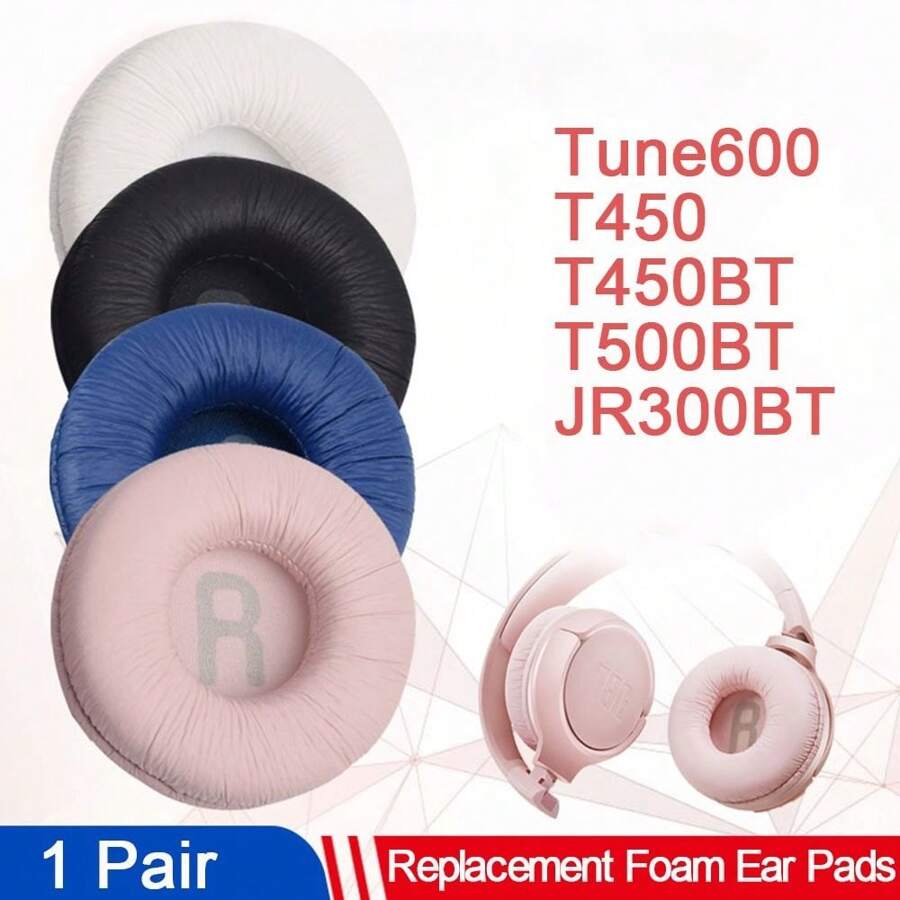 Cuscinetti per orecchie di ricambio, coperture per cuscinetti auricolari e fascia superiore per cuffie T450BT, T500BT, Tune600, 660, 510BT, misura 70mm