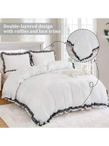 Lace-white Black