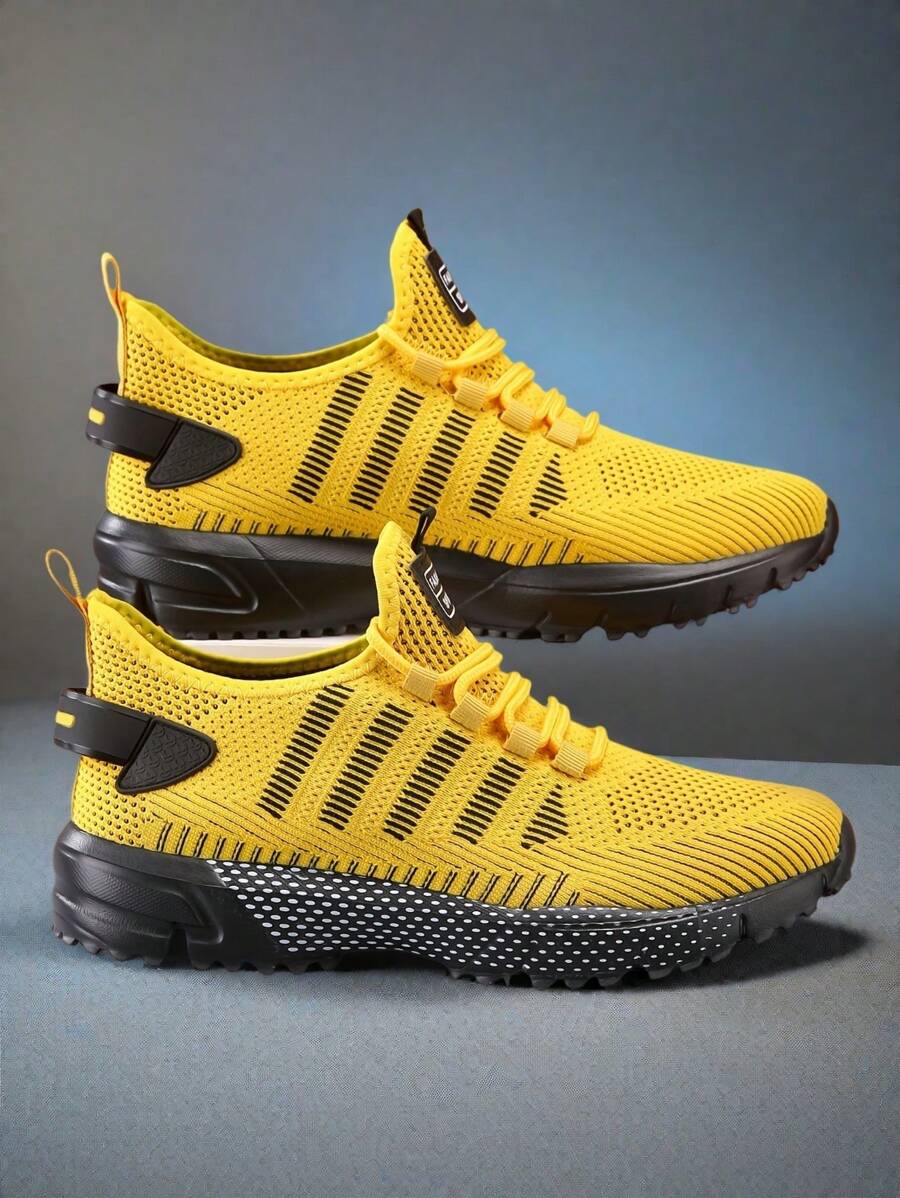 Men's Breathable Non-Slip Athletic Sneakers - Fashionable Casual Sports Shoes For Spring/Summer, Suitable For Outdoor Activities, Jogging, And Park Workouts