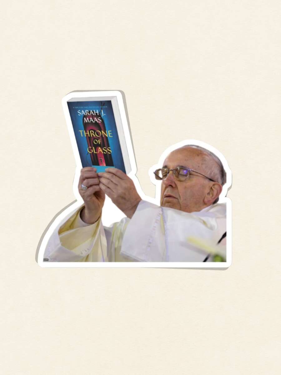 1pc Fourth Wing Pope Meme Inspired Smut, Laptop Stickers, Funny Stickers, Sarcastic Sticker, Funny Gift, Kindle Sticker,Funny Stickers, Sarcastic Sticker, Funny Gift, Kindle Sticker, SJM Stickers