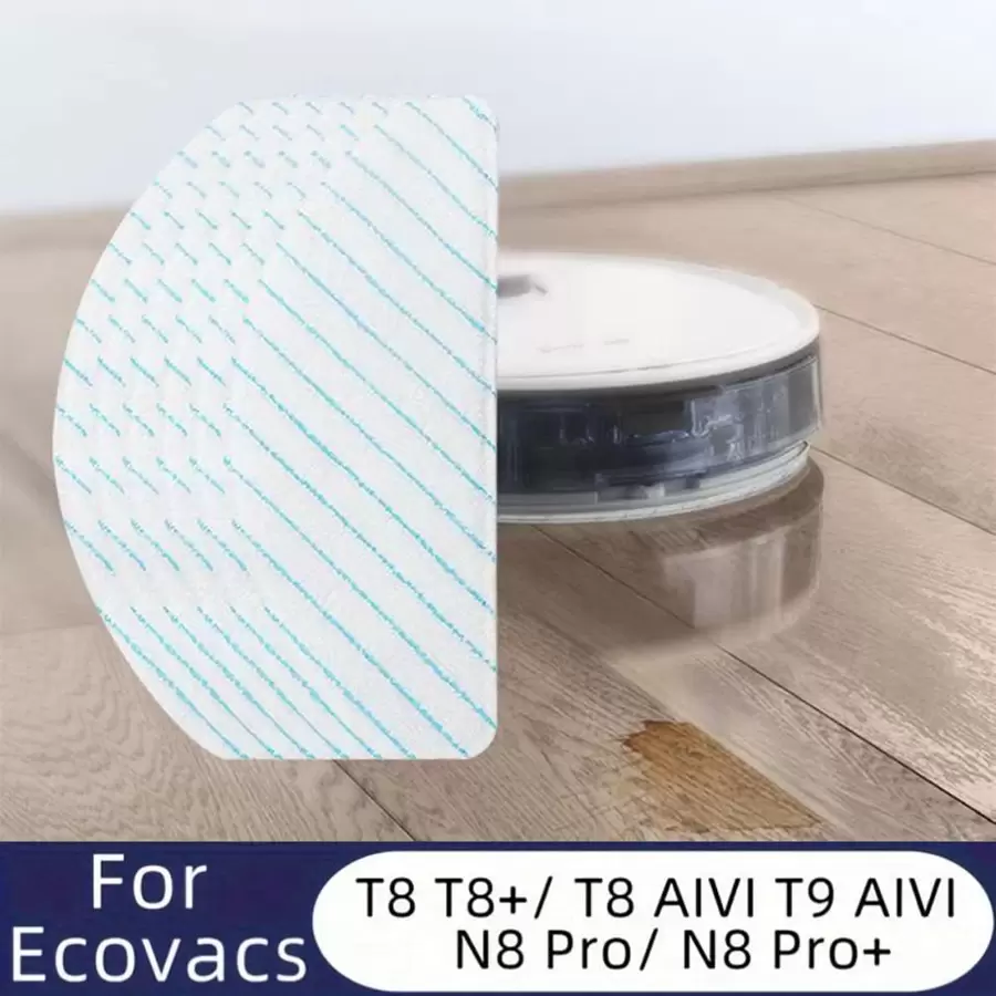 Premium Disposable Mop Pads For Ecovacs Deebot Ozmo T8/T8+, T9 AIVI & N8 Pro Series - Essential Robot Vacuum Cleaner Accessories