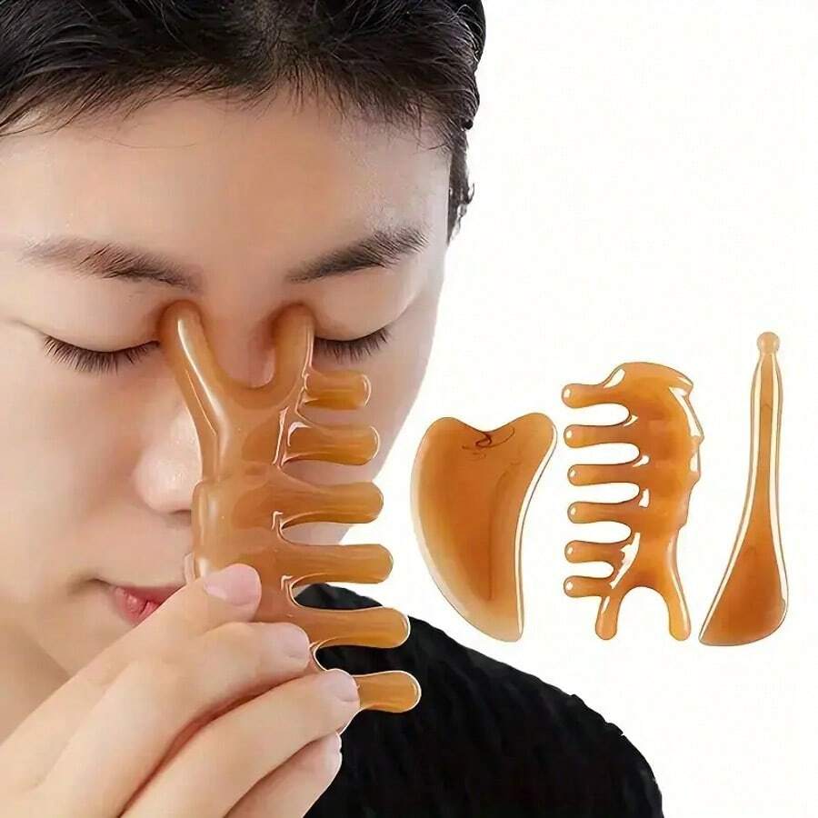3pcs Massage Gua Tools Set - Face Slimming, Meridians Clearing, Skin Care Massage Boards With Oils, Perfect Gift For Girlfriend And Mom Mother's Day Flowers,Personalized Gifts For Mom,Last Minute Gifts,Mother's Day Ideas,Mothering Sunday Gifts,Handmade Cards For Mum,Best Mother's Day Gifts Under $50