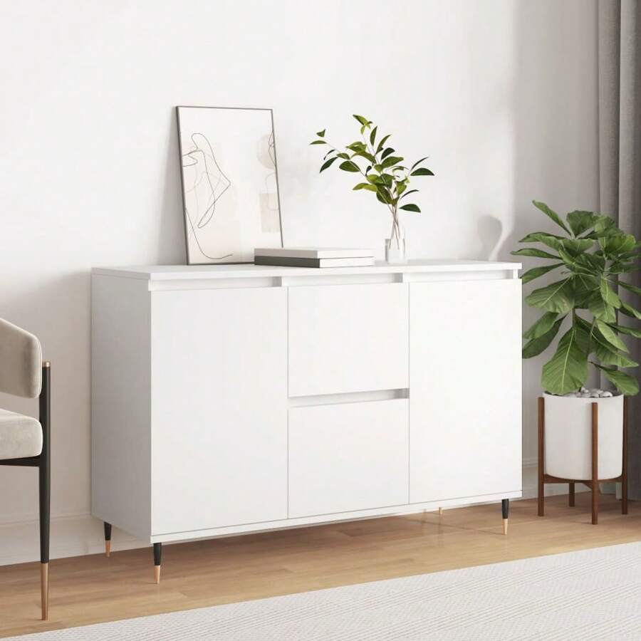 vidaXL Credenze 104x35x70 cm Credenze Buffet Credenza Per Cucina Mobili Cassettiere Camera Da Letto Cassettone Legno Mobiletto Sala Credenze Basse Bianca