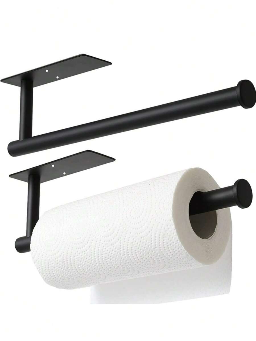 1pc Gold Stainless Steel Paper Towel Holder Bathroom Tissue Roll Stand Dispenser