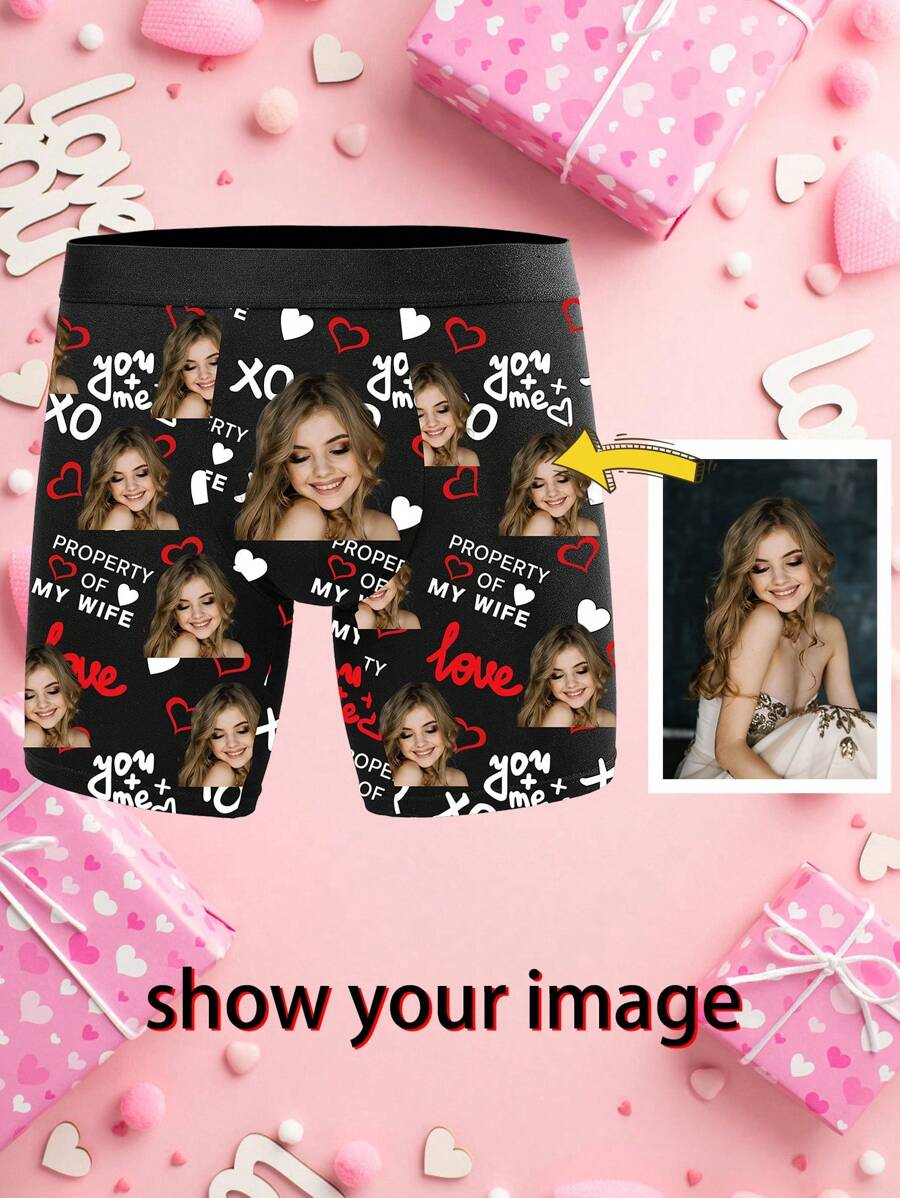 1pc Custom Boxers For Men, Personalized Men's Underwear, Custom Boxer Briefs, Personalized Boxers For Husband, Custom Funny Faces Boxers Briefs, Valentine Gift, Anniversary Gift, Birthday Gift, Wedding Gift, Best Friend Gift, Gift For Boyfriend, Gift For Husband, Gift For Him
