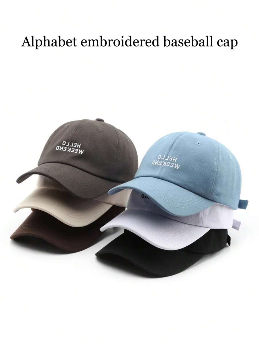 1pc Fashionable Casual Letter Embroidered Baseball Cap, Outdoor Sun Protection For Women & Men