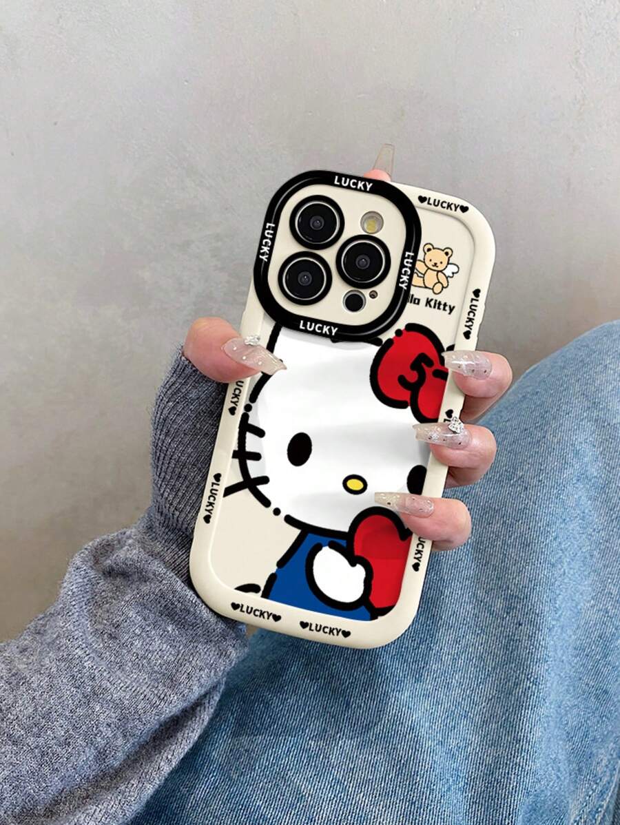 Süße Katzen-Handgelenkband Handyhülle kompatibel mit iPhone 16 Pro Max, iPhone 15 Pro, iPhone 14 für Frauen