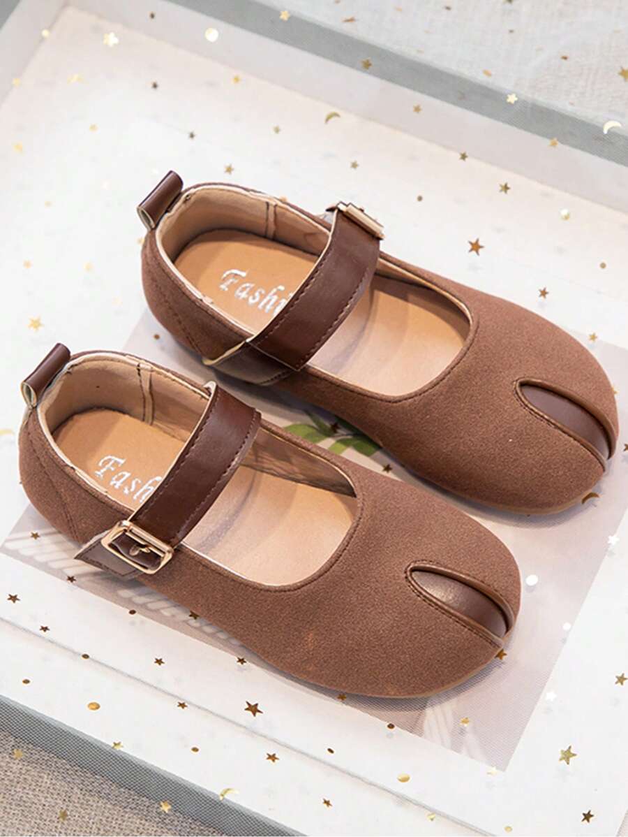1 paar effen elegante platte schoenen voor meisjes, geschikt voor lente en zomer
