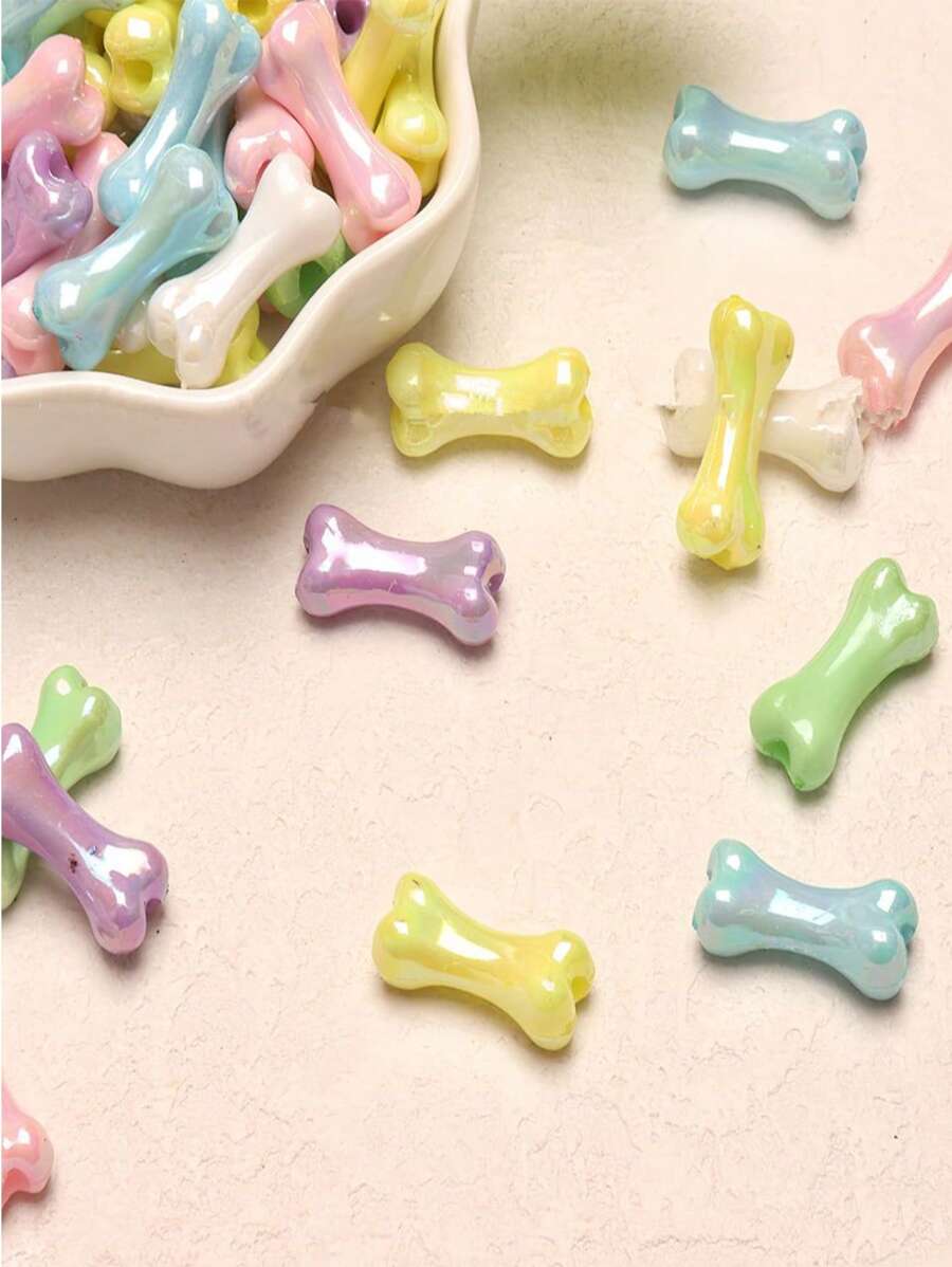 10 piezas Accesorios de colgantes con cuentas con forma de hueso, un elegante y versátil regalo para el Día de la Madre
