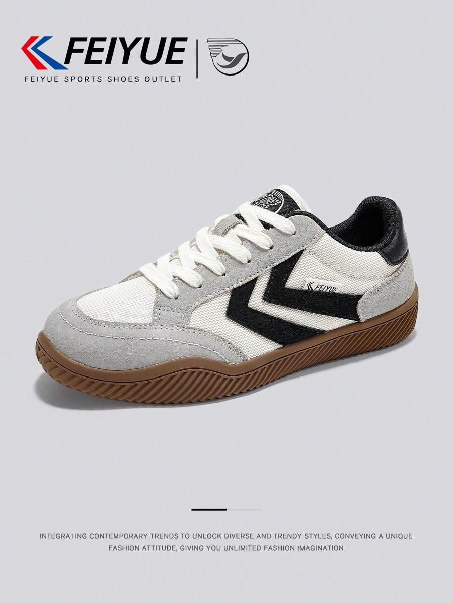 FEIYUE. 1 Pair Unisex Lace-Up Casual Canvas Sneakers, Lightweight Versatile Retro Fashion Trainers, Low-Top Couple Outdoor Shoes