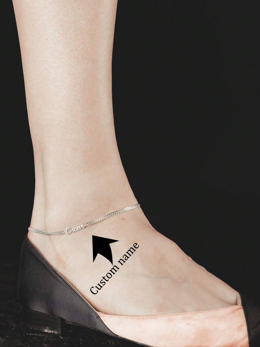 1pc Personalized Name Anklet - Custom Name Anklet - Gold Filled Anklet - Custom Silver Anklet - Dainty Anklet - Mother's Day Gift