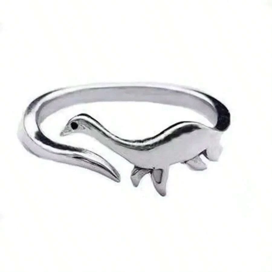 Personalisierter dicker Ring, Dinosaurier-Ring, modernes zierliches Jahrestags-Geschenk