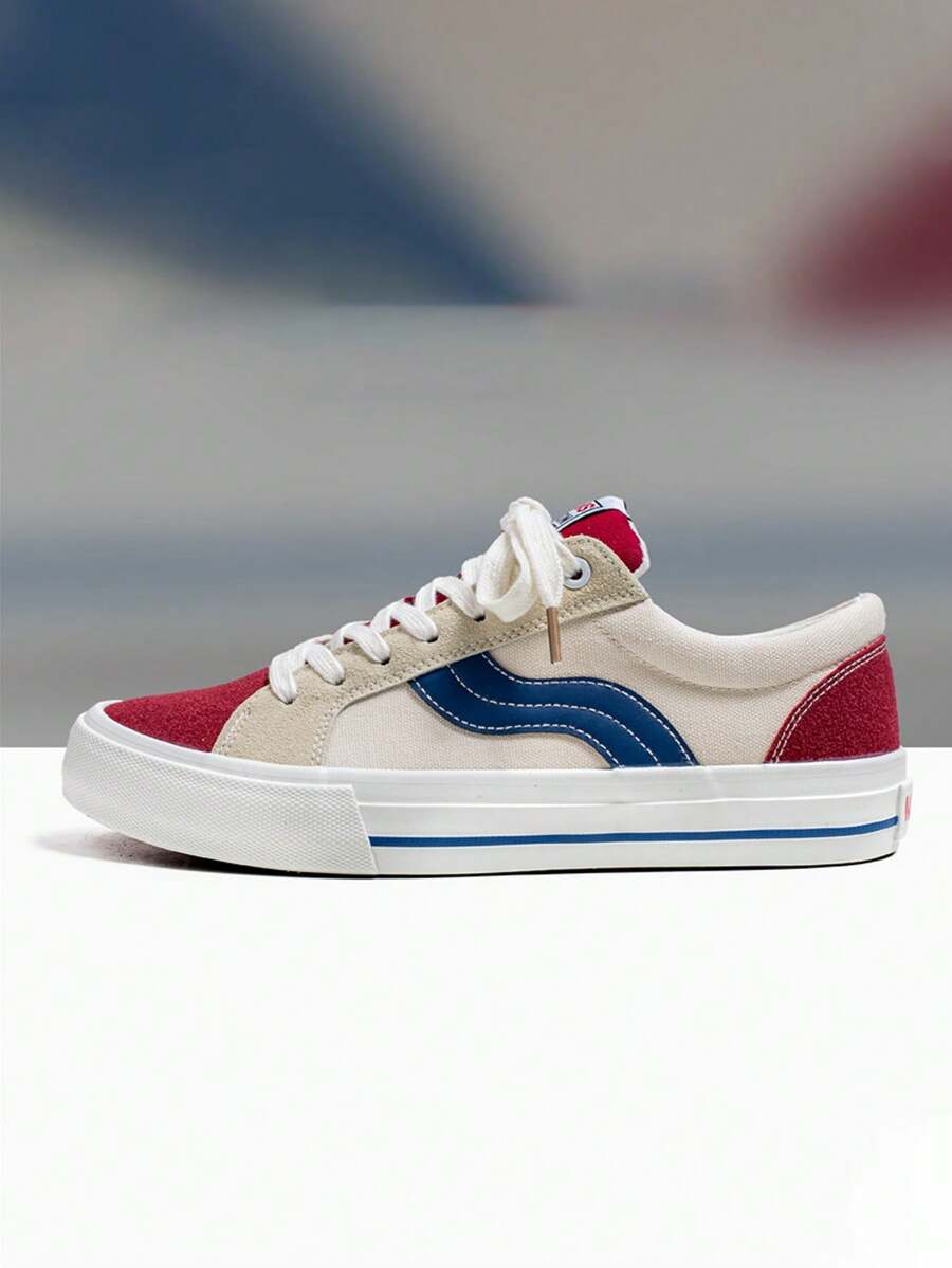 Men's Fashionable Casual Comfortable Breathable Low-Top Sneakers Athletic Sport Shoes For School, Autumn