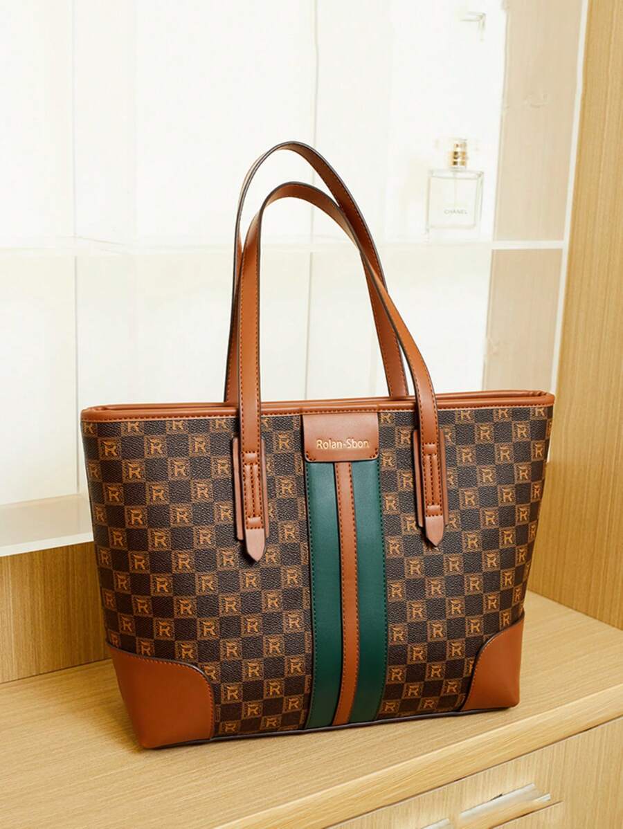 Large Capacity Tote Bag, Versatile Shoulder Handbag For Commute, Fashion Casual Women's Handbag Brand, 2024 New Arrival Leisure Bag