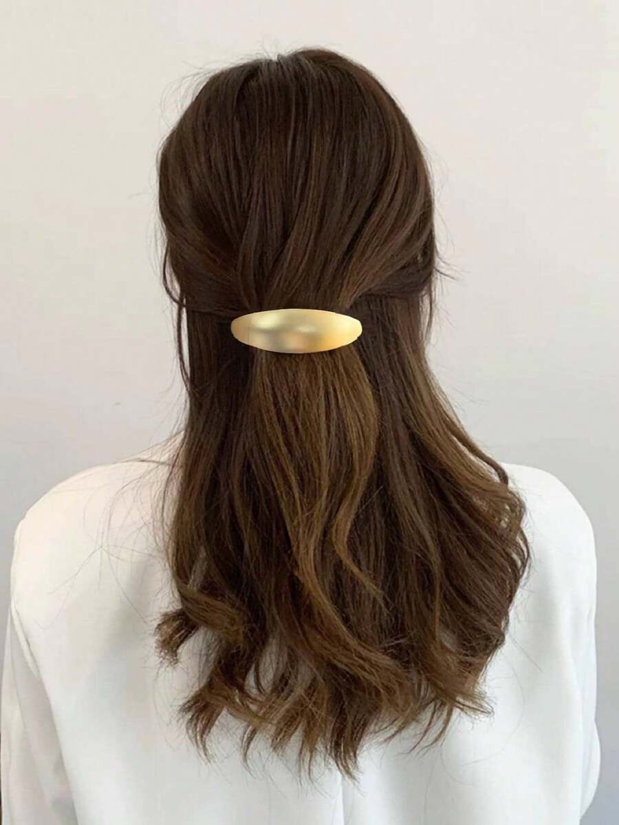 1 pieza/Juego de 3 piezas Clips de pelo ovalados decorativos y de moda para la vida diaria y el uso casual