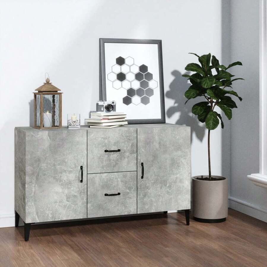 vidaXL Credenza Grigio Cemento 100x36x60 cm in Legno Multistrato,Moderna,Armadietto,Armadio,Soggiorno Cucina,Mobile Buffet,Buffet da Cucina,Mobiletto Multiuso,Mobile da Cucina