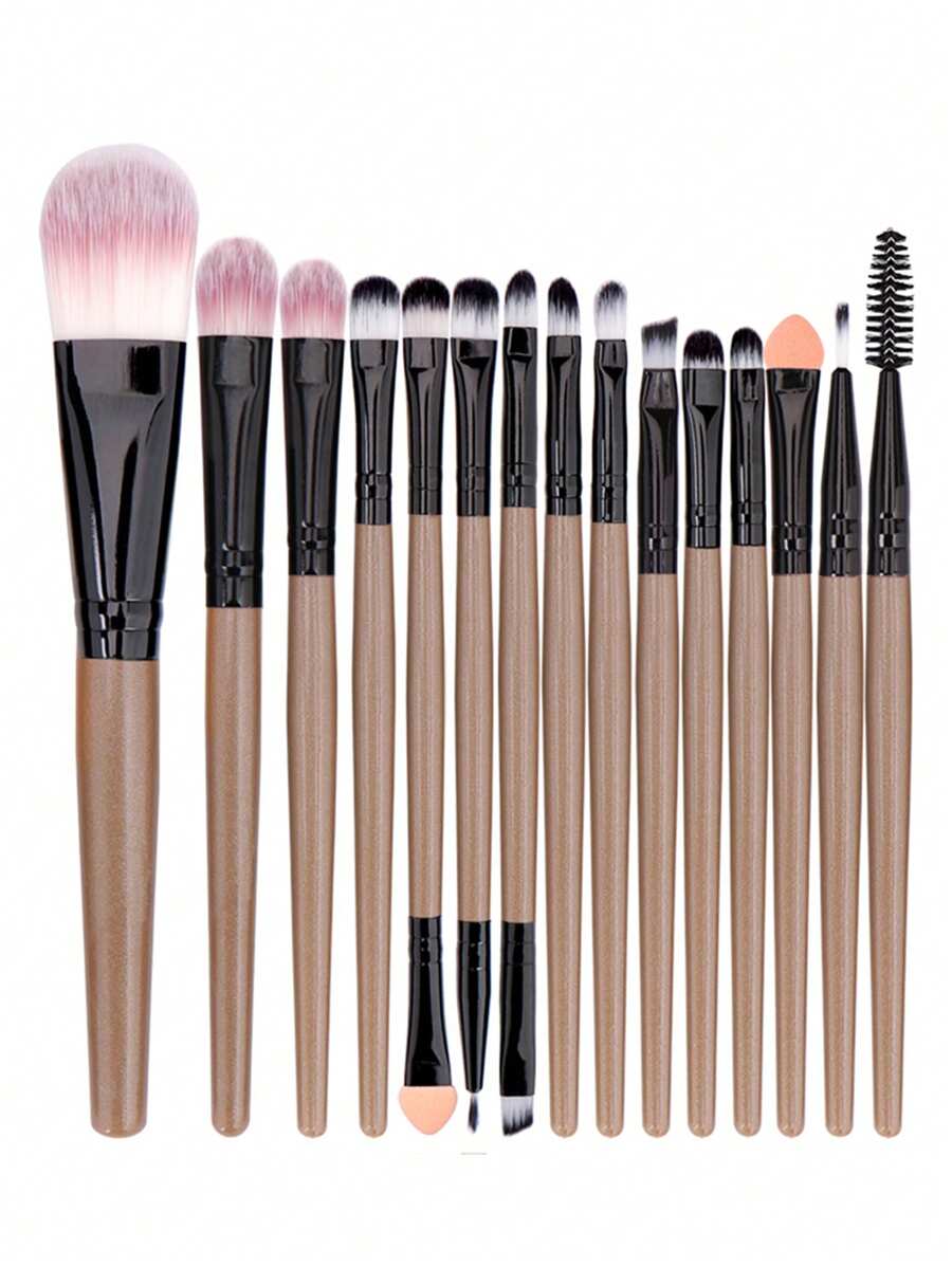 15pcs Professional Makeup Tools Set .Soft Long Aluminum Tube Makeup Brush Set,Powder Brush Contour Brush Blush Brush Highlight Brush Eyeshadow Brush Eyebrow Brush Eyelash Brush Shadow Brush Blending Brush Smudge Brush,Makeup Tools With Soft Fiber For Easy Carrying,Brush For Travel,Gift For Women&Girls