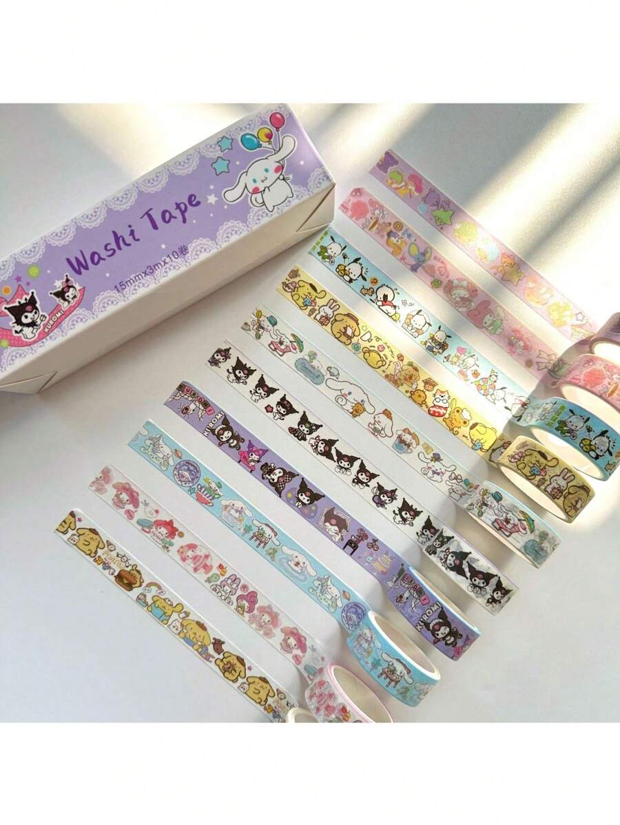 Sanrio 1 pièce Sanrio Kulomi 10 Volume Matériel Décoration Et Ruban Papier Autocollants De Bandes Dessinées Pour L'Art, Les Bricolages, Les Périodiques, Les Agendas, Les Scrapbooks, Les Emballages Cadeaux Anniversaire Remise Des Diplômes Décoration De Chambre Décoration De Maison Décoration Murale Décoration De Salle De Bain Décoration De Chambre Décoration De Chambre Décoration De Salon Décoration De Maison Décoration Murale Salon Papier Peint Autocollants Personnalisés