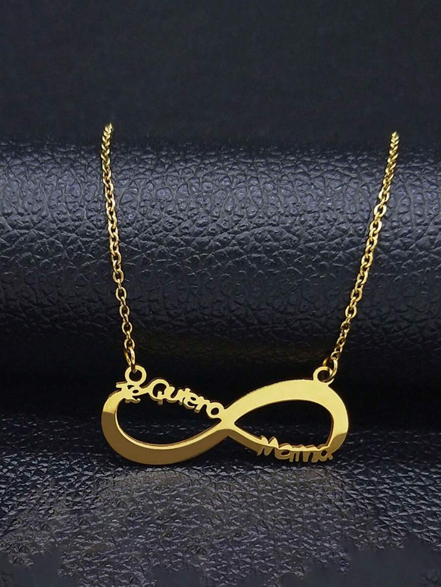 Infinite Loop Te Quiero Mama Stainless Steel Necklace Spanish I Love You Mom Necklaces Jewelry Mother's Day Gift