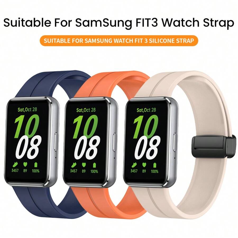 1 szt. Pasek kompatybilny z Samsung Galaxy Fit 3 Pasek magnetyczny z klamrą silikonową Pasek na nadgarstek kompatybilny z Samsung Galaxy Fit 3 Wymiana bransoletki