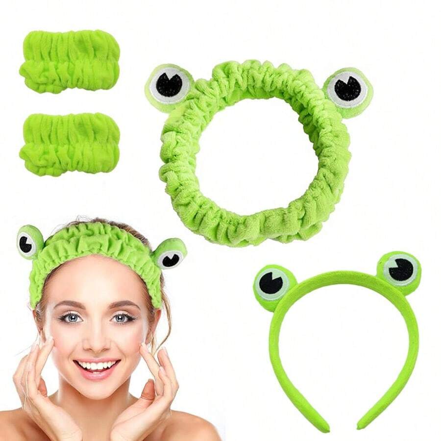 1 Set Cute Frog Headbands, Hair Accessories, Decorations For All Seasons And Festivals