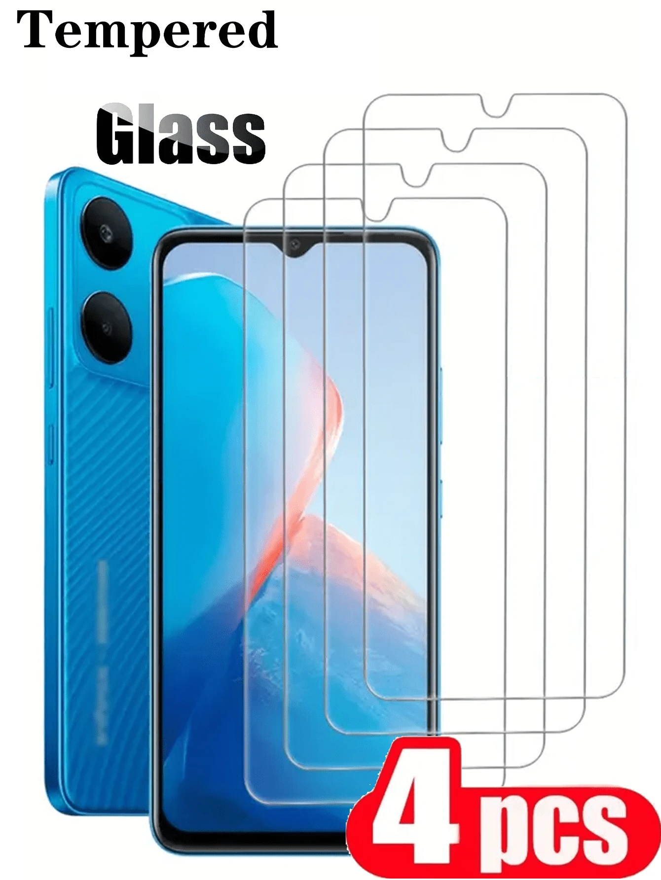 4 Packs, HD, Scratch-Proof, Explosion-Proof Tecno/Infinix /Itel Mobile Screen Protector, Full Coverage, Easy To Install, HD Clear, Bubble-Free, Scratch-Proof, Shatter-Proof Tempered Glass Screen Protector, Ultra HD. Perfect Gift For Birthday/Easter/Christmas/Family/Friends/Boys/Girlfriend