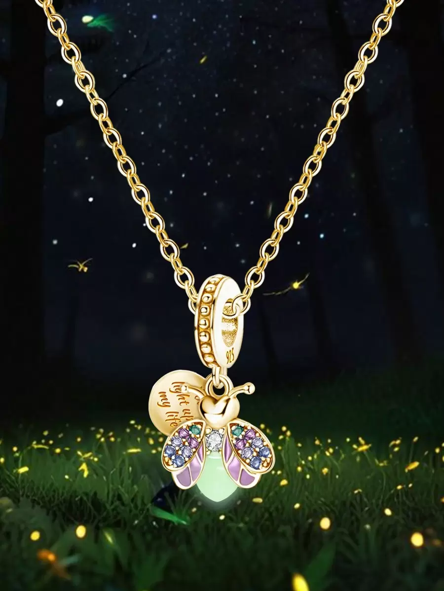 1 pieza Collar de mujer de plata de ley 925 con cuentas de circonita brillante, un regalo de aniversario precioso para la novia