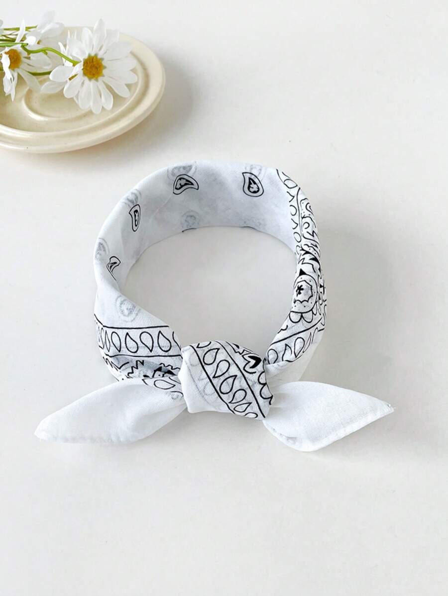 1 szt. Chustka bandana Unisex Hip Hop Czarna opaska do włosów Chusta na szyję Sportowe nakrycia głowy Owijki na nadgarstki Chusty na głowę Kwadratowe chustki z nadrukiem Chusteczka