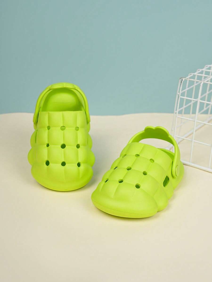 1 Pair Infants Fashion Outdoor Comfortable Soft Anti-Slip Breathable Hole Hole Shoes, Cute For Little Girls & Handsome For Baby, Beach/Garden Shoes