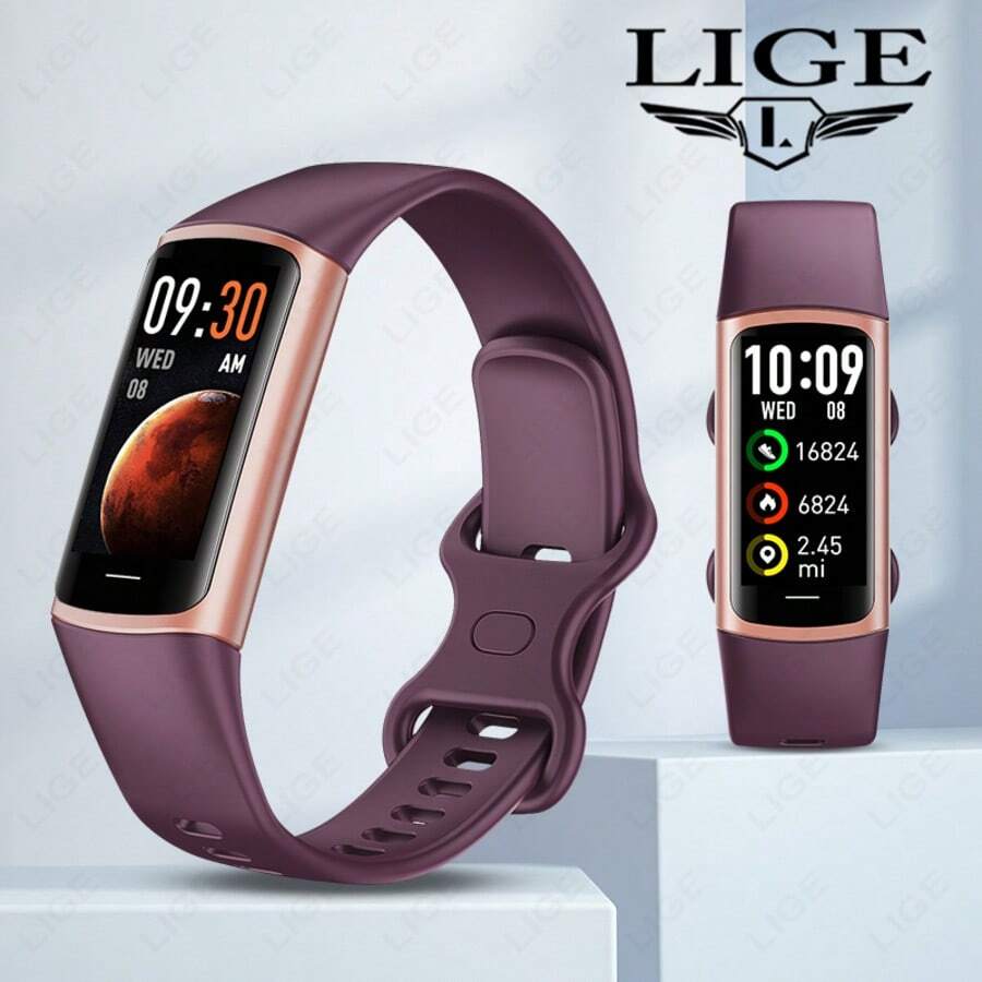 SIEMORL Smartwatch mit vielen Sportmodi, Wecker, Sitzzeit-Erinnerung, Menstruation-Erinnerung und Musikwiedergabe. Modische, kompakte und leichte Smartwatch in Makronenfarbe