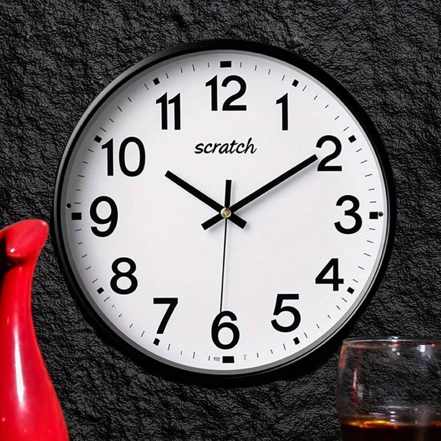 Decoración de habitaciones: Un reloj de visualización en blanco y negro que no es en tiempo real, un letrero redondo de aluminio de 8*8 pulgadas, una hermosa tarjeta de metal redonda de 2D, adecuada para el hogar, cafeterías, apartamentos, restaurantes, salas de estar, bares, decoración de paredes en la habitación y el garaje, una obra de arte estética circular, un regalo ideal para fiestas.