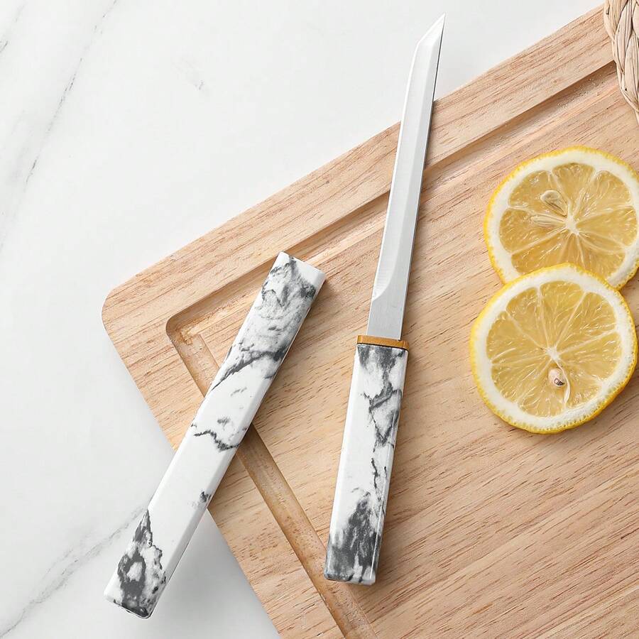 1pc Sharp Stainless Steel Fruit Knife, Multifunctional Outdoor BBQ Steak Meat Fruit Cutting Utensil