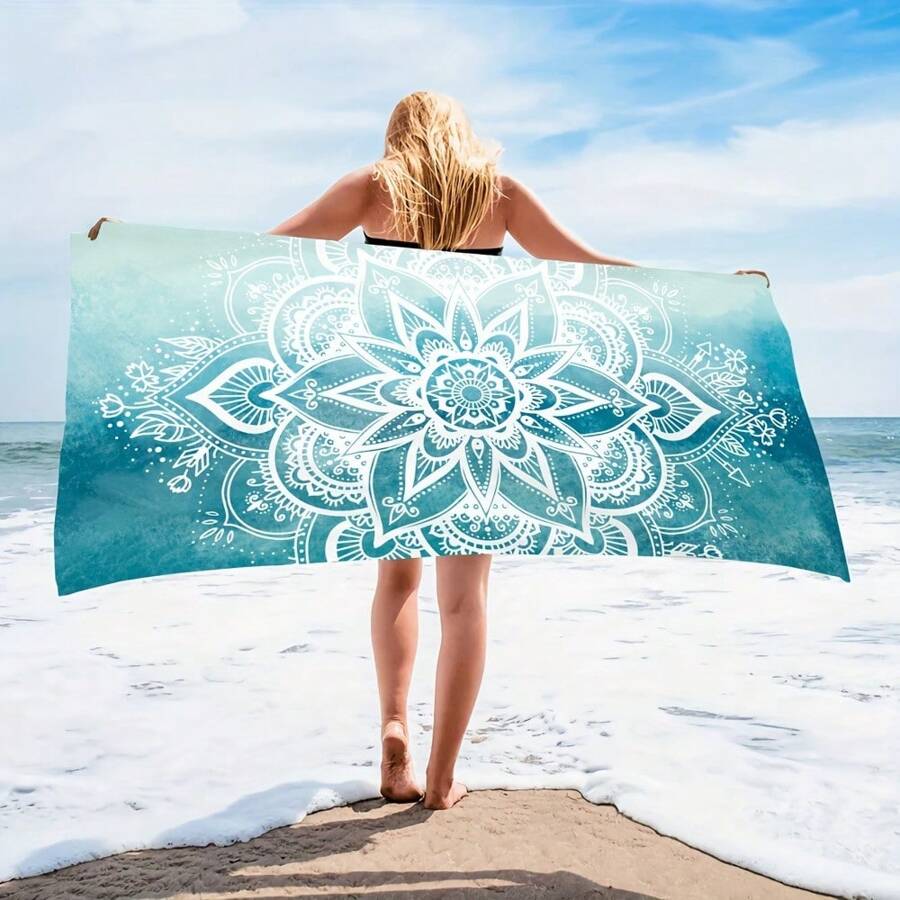 Toalla de playa de microfibra extra suave - Secado rápido, sin arena, estampado vibrante - Perfecta para nadar y bañarse - Regalo ideal para familia y amigos