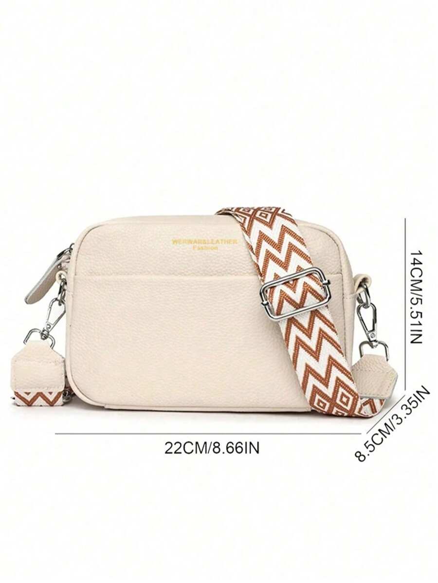Bolsa de Couro Genuíno 100% Macio e de Luxo, Moda Feminina, Bolsa a Tiracolo, Mensageiro, Cor Sólida, Couro Bovino, Tote, Moda Feminina, Bolsa Transversal